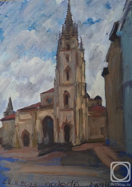 Dobrovolskaya Gayane. Catedral de San Salvador de Oviedo, the Rain