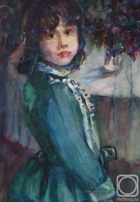 Belov Nikolay. Girl and lilacs