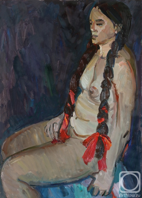 Zhukova Juliya. Seated nude