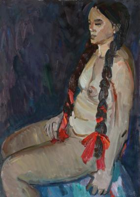 Seated nude. Zhukova Juliya