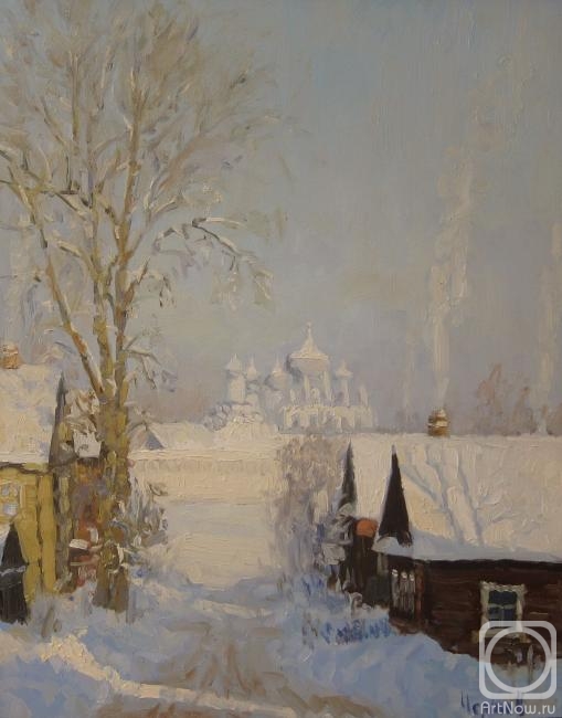 Chertov Sergey. Winter in Tikhvin. Orlovskaya Street
