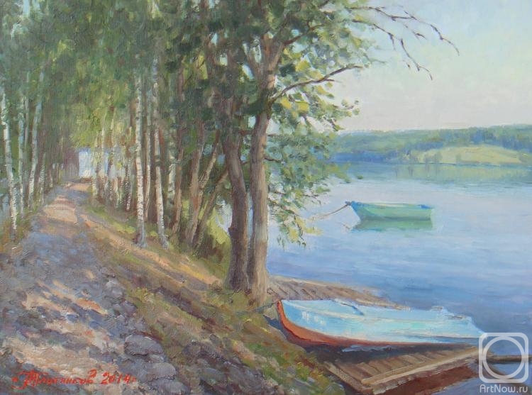 Plotnikov Alexander. On a June morning on the Volga