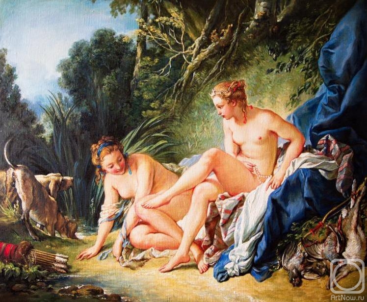 Simonova Olga. Copy of the painting "Diana after bathing". F.Boucher