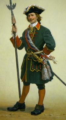 A police officer. Beginning of the XVIII century