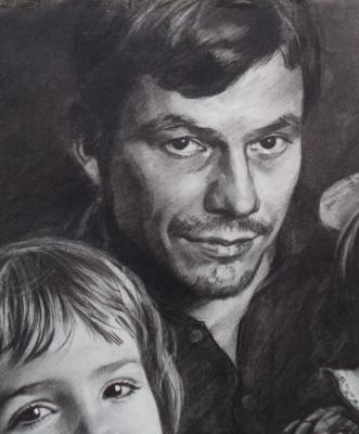 Sergei (Part of triple portrait), from a photo. Dobrovolskaya Gayane