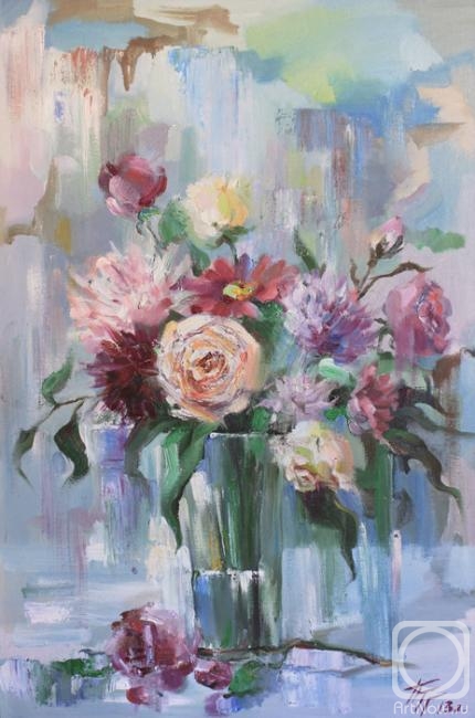 Pushina Tatyana. The bouquet in cold colours