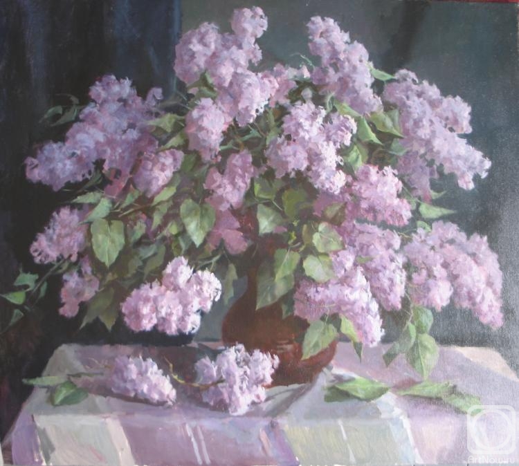 Saprunov Sergey. Lilac on a dark background