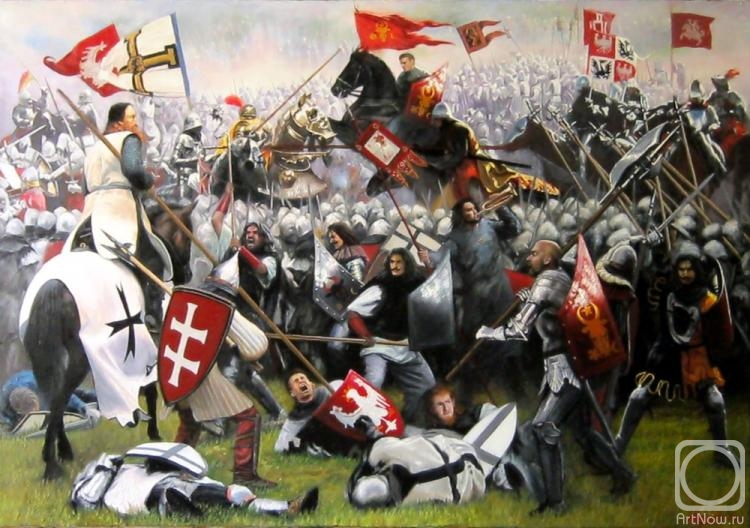 Arseni Victor. The Battle of Grunwald, 1410, soldiers of the Moldavian principality attack the Teutonic Knights
