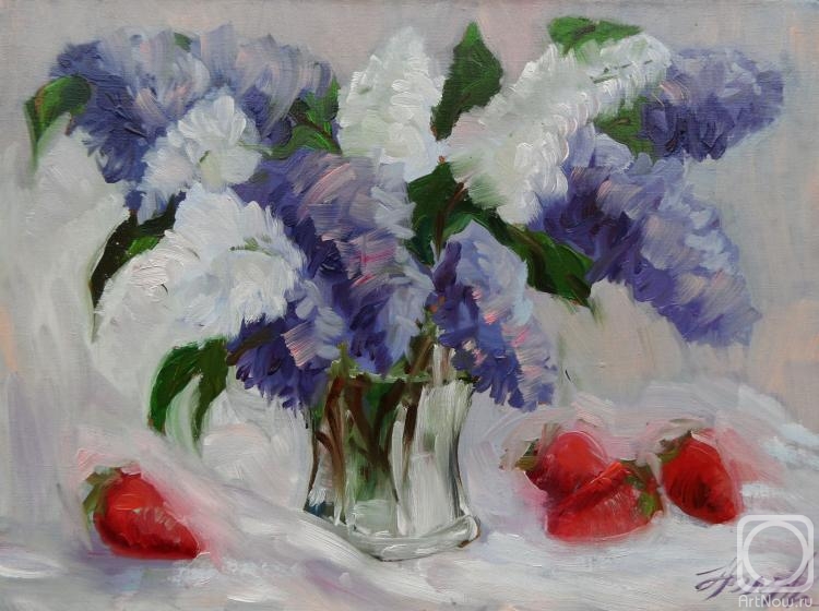 Golubtsova Nadezhda. Lilacs and strawberries