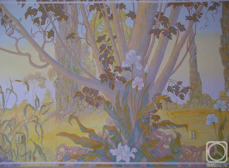 Samokhvalov Alexander. Fragrant summer (fragment of the mural painting)