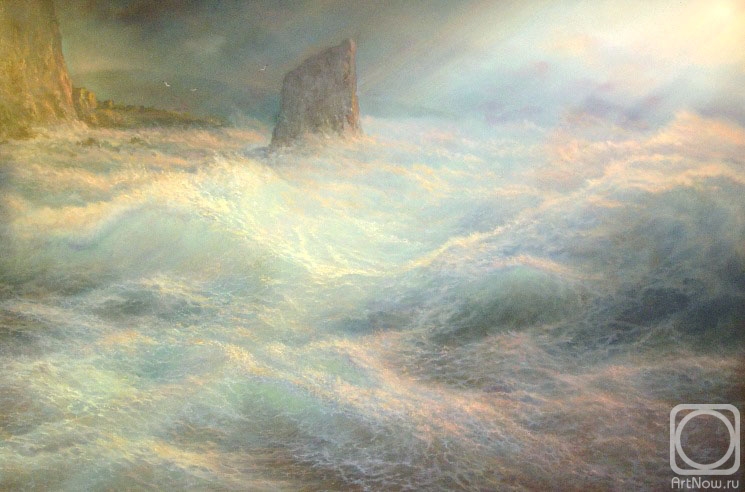 Panin Sergey. Waves of Black sea. A rock "Sail"