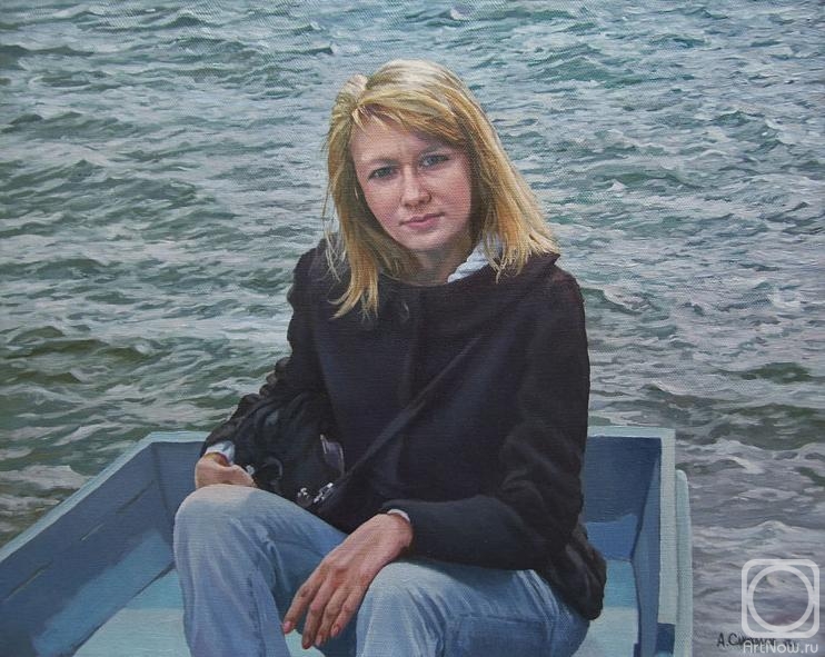 Samokhvalov Alexander. Girl in a Boat