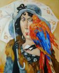 Panina Kira. The lady with the parrot