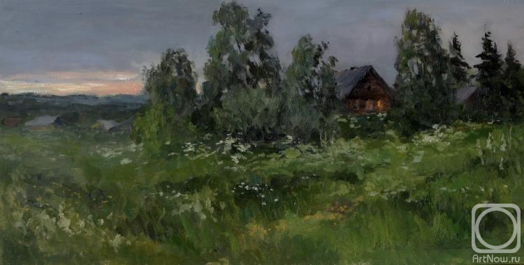 Serebrennikova Larisa. Evening on the edge of the village