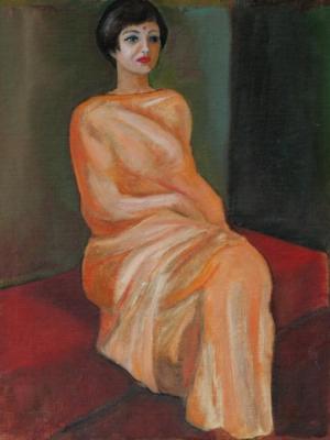 Woman in yellow dress. Klenov Valeriy