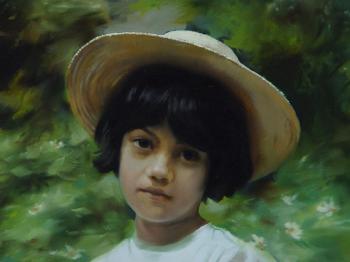 Portrait of the little girl. Fragment. Golovin Alexey