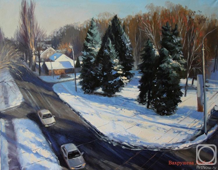 Bychenko Lyubov. Christmas trees on ul.Sholohova Rostov-on-Don