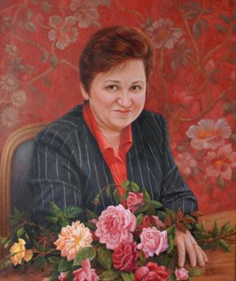 Female portrait with roses