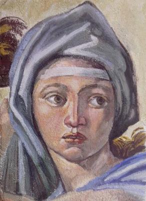 Fresco by Michelangelo. Silaeva Nina