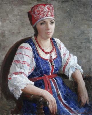 Portrait of Julia in Russian costume