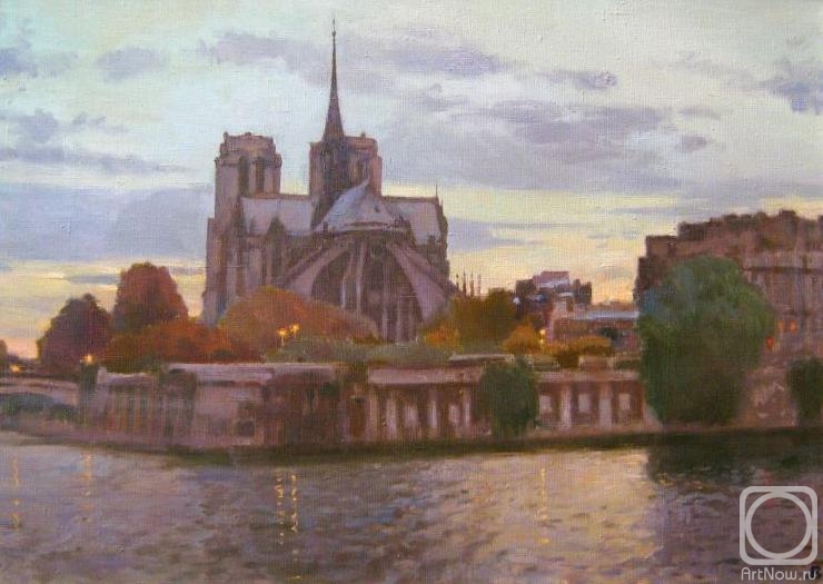 Lapovok Vladimir. Paris. Twilight. Notre Dame