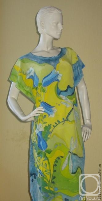 Заречнова Юлия. Платье. Батик "Ароматы лета"
