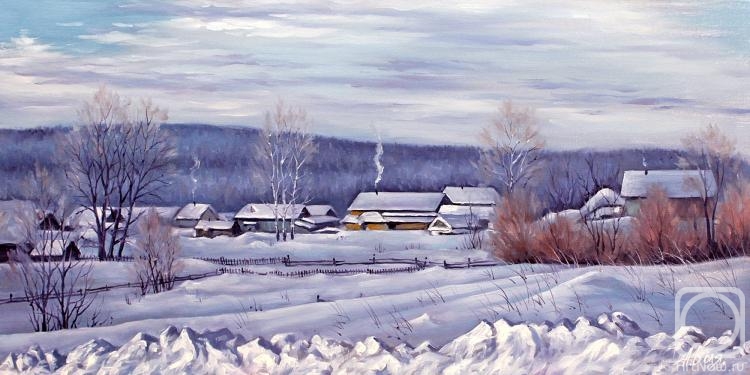 Картина маслом на холсте. Воля Александр. Зима