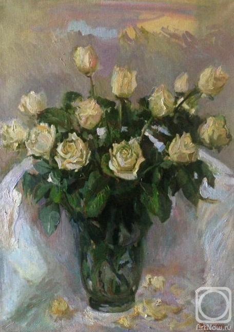 Solodilova Natalia. White roses