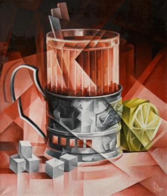 Tea. Cubo-futurism. Krotkov Vassily