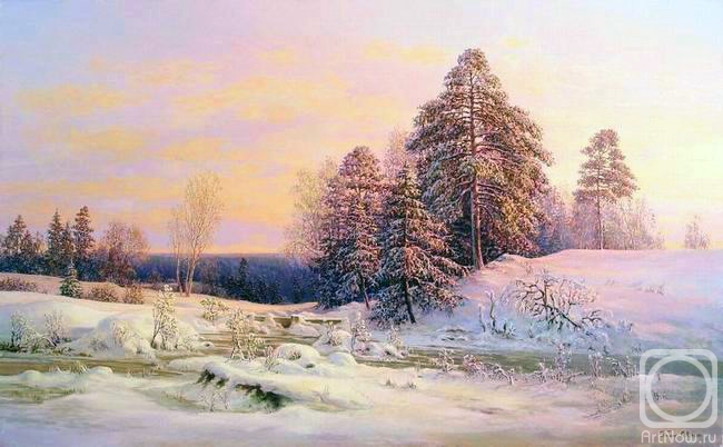 Panin Sergey. Winter sunset. Last days of winter