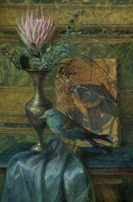 Egyptian Still Life with Flower and Bird