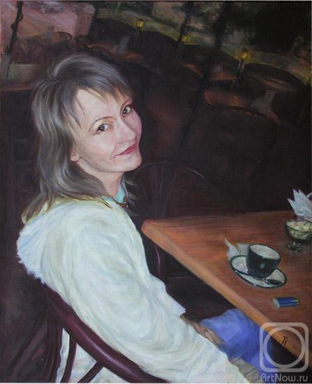 Terletskaya Nina. in cafe