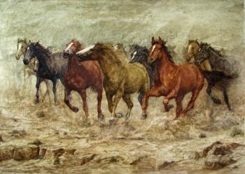 Herd of horses. Pogosyan Sergey