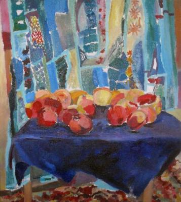 Winter still life with pomegranates (Exotics). Petrovskaya-Petovraji Olga