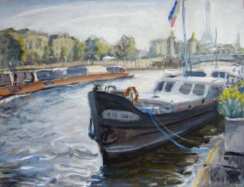 Ships on the Seine. Koks Aleksandra
