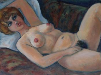 Lying on the couch (Pubes). Klenov Valeriy