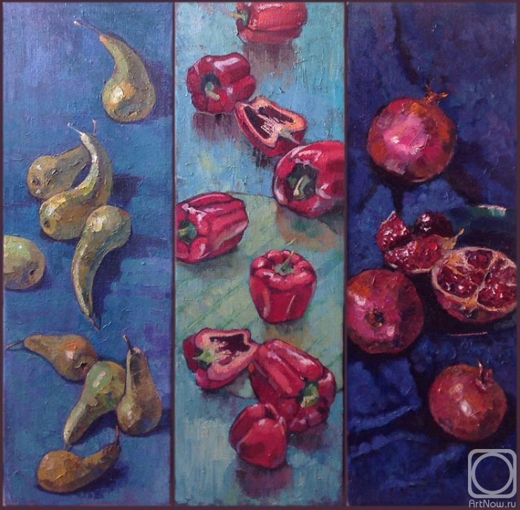 Rikun Olga. Fruits (triptych)