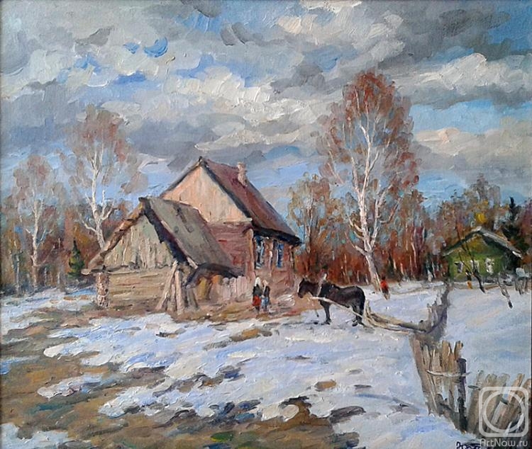 Fedorenkov Yury. The last snow. The village