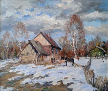 The last snow. The village. Fedorenkov Yury
