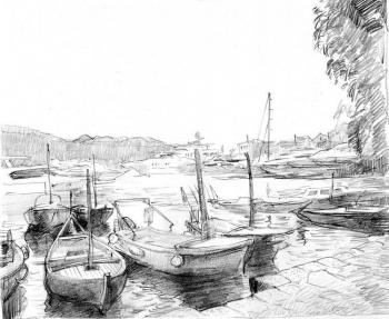 Montenegro. Budva. Boats. Korhov Yuriy