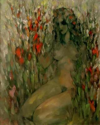Among the flowers. Lityshev Vladimir