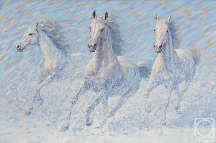 Urazayev Mirat. Three White Horses