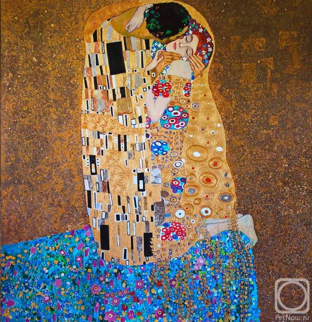 Simonova Olga. Copy of a picture of G. Klimt "Kiss"