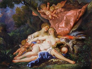 Fransois Boucher. La Nymphe Callisto, seduite par Jupiter sous les traits de Diane ( ,     ).  