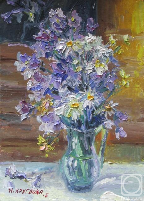 Kruglova Irina. Bluebells and daisies
