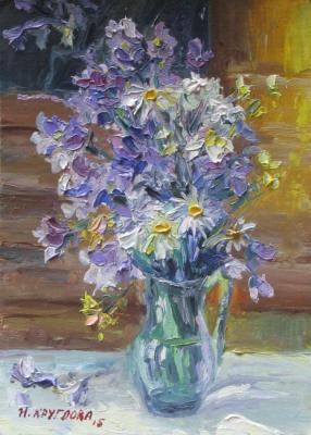 Bluebells and daisies. Kruglova Irina