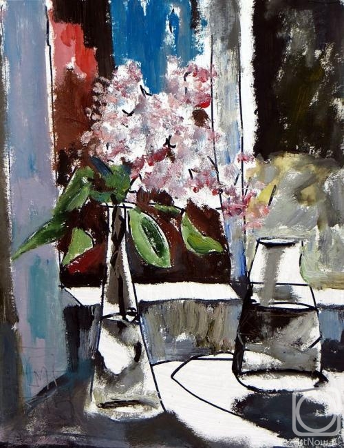 Makeev Sergey. Still life with a shred of lilac. 2015