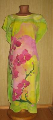 Batik. Dress "Orchids"