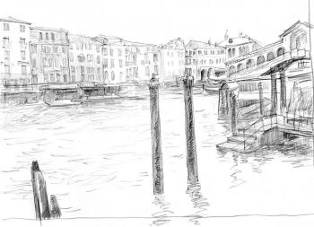 Venice. At the Rialto Bridge. Korhov Yuriy