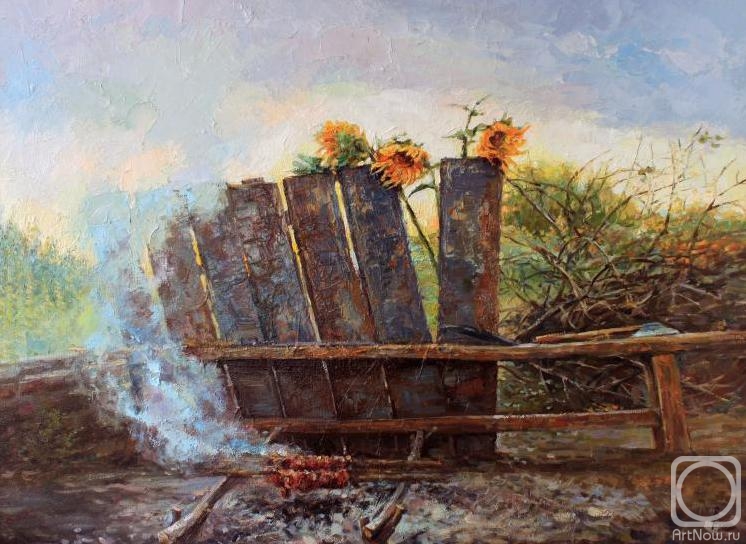 Rybina-Egorova Alena. Three sunflowers